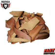 Oil Tanned Leather Scraps 1.6-2.4 mm Cowhide Full Grain Leather Remnants 2 Lbs