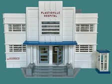 Plasticville O/S Gauge Hospital EARLY 1902-198 NM W/box  TELEPHONE BOOTH 1090 