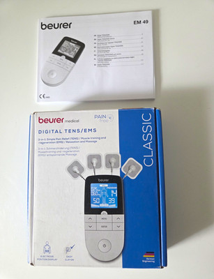 Beurer EM 49 EM49 Digital TENS/EMS Classic, 64 Einstellungen, Positionsanzeige