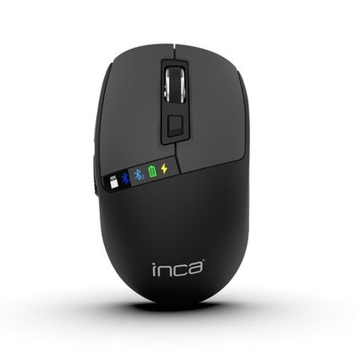Inca IWM-512RS Kabellose Maus, BT 5.0 + 2.4GHz, 800-1600 DPI, Schwarz