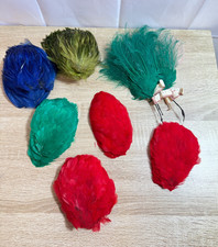 Huge Lot 76 Vintage Feather Pads Sprays for Millinery Mixed Colours