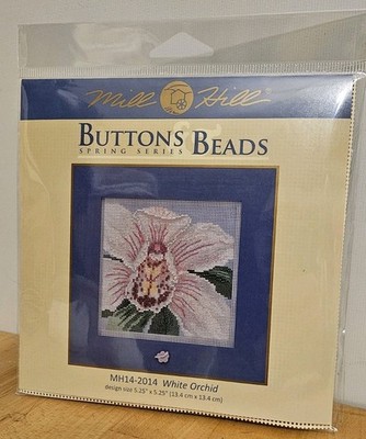 Mill Hill Buttons  & Beads Spring  WHITE ORCHID Kit MH14-2014