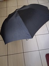 VTG KNIRPS TOP MATIC POCKET BLACK UMBRELLA W/ LEATHER CASE - EUC 
