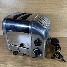 Dualit D2VMH 2 Schlitz Classic Curve Silber/Chrom Toaster (funktioniert - Beschreibung lesen)