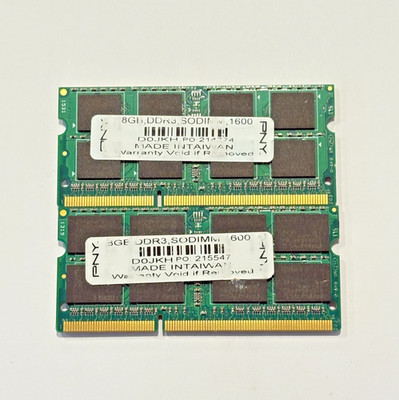 PNY D0JKH 16GB (2x8GB) DDR3-1600 PC3-12800 SODIMM Laptop RAM