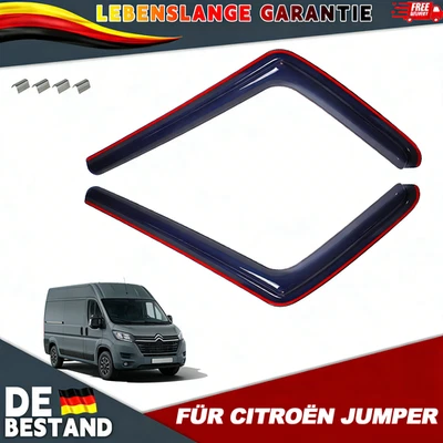 2-Tlg In-channel Für 2006-2022 Citroën Jumper Windabweiser Regenabweiser Getönt - Bild 1 von 4
