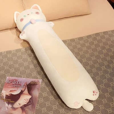 Lange Plüsch Katze Körperkissen Kawaii Deko Softes Kissen Sofa Schlafzimmer