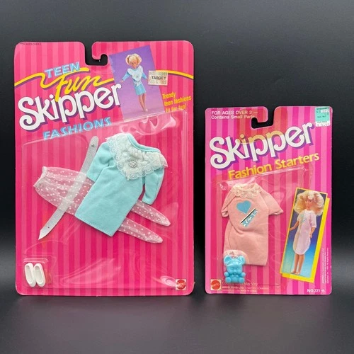 Vintage Mattel Skipper Doll Clothes Lot Teen Fun Fashion Starters 1987 1989 NEW