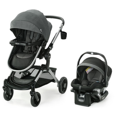 Modes Nest Travel System, 3-In1 Modular Carseat Stroller Combo, Adjustable Slide