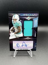 2023 Panini Obsidian DeVon Achane Rookie Patch Auto Purple Electric Etch 23/75