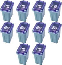 10PCS 20 Amp Car Micro Cartridge Fuses Square Female Colorful Automotive Low Pro