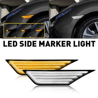 For 16-20 21 Honda Civic LED Smoke Marker Side Signal Lamp Switchback Sequential