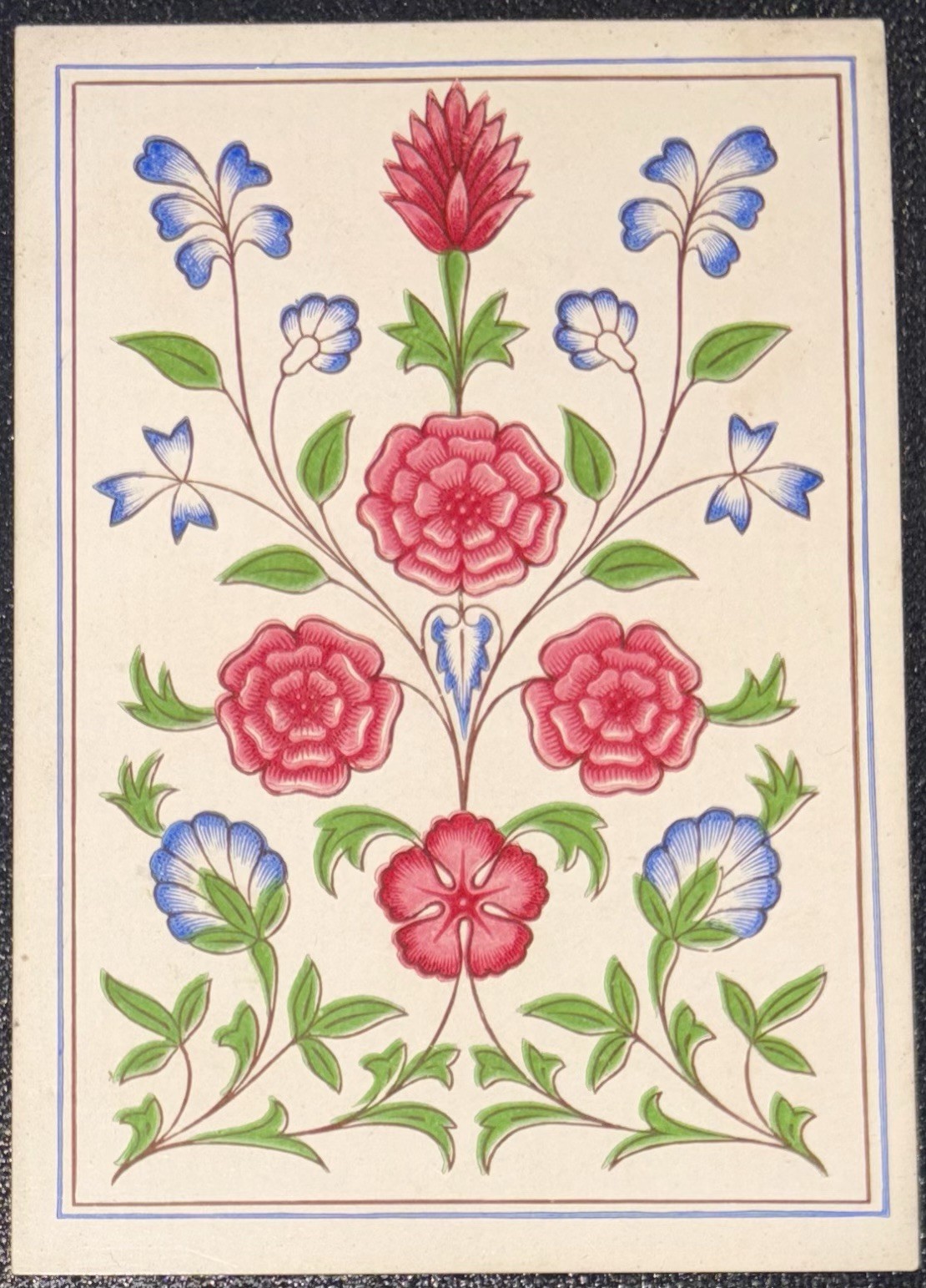 OLD SQUARE CORNER  -  1 SWAP PLAYING CARDS LEAVES FLOWERS