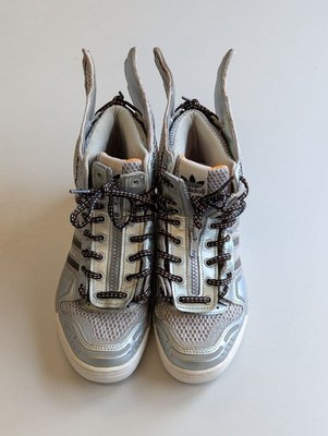 Adidas Jeremy Scott Tags JS Wings 2.0 Sneaker Metallic Silver 23.5