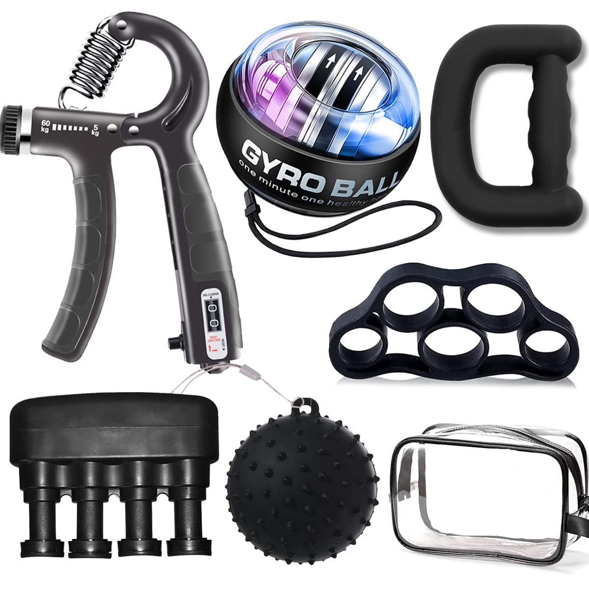Évitez les blessures de fatigue avec le kit de 6 outils musculation main avant-bras