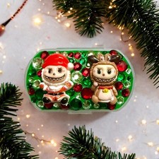 Handmade Mini Pill Box La Cute Monster Decoden Junk Case Kawaii Christmas Santa