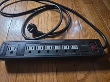 Staples Prime Heavy Duty 7 Outlet Power Strip Surge Protector Grounded 16948
