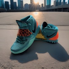 Nike Kyrie 6 Oracle Aqua GS Basketball Sneakers BQ5599-300 Boy's 5.5Y