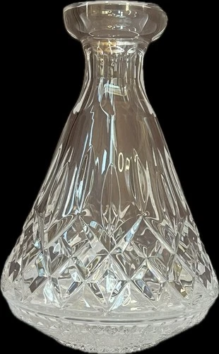 Vintage Waterford Crystal Lismore Roly Poly Decanter Open Carafe 8” Clear EUC