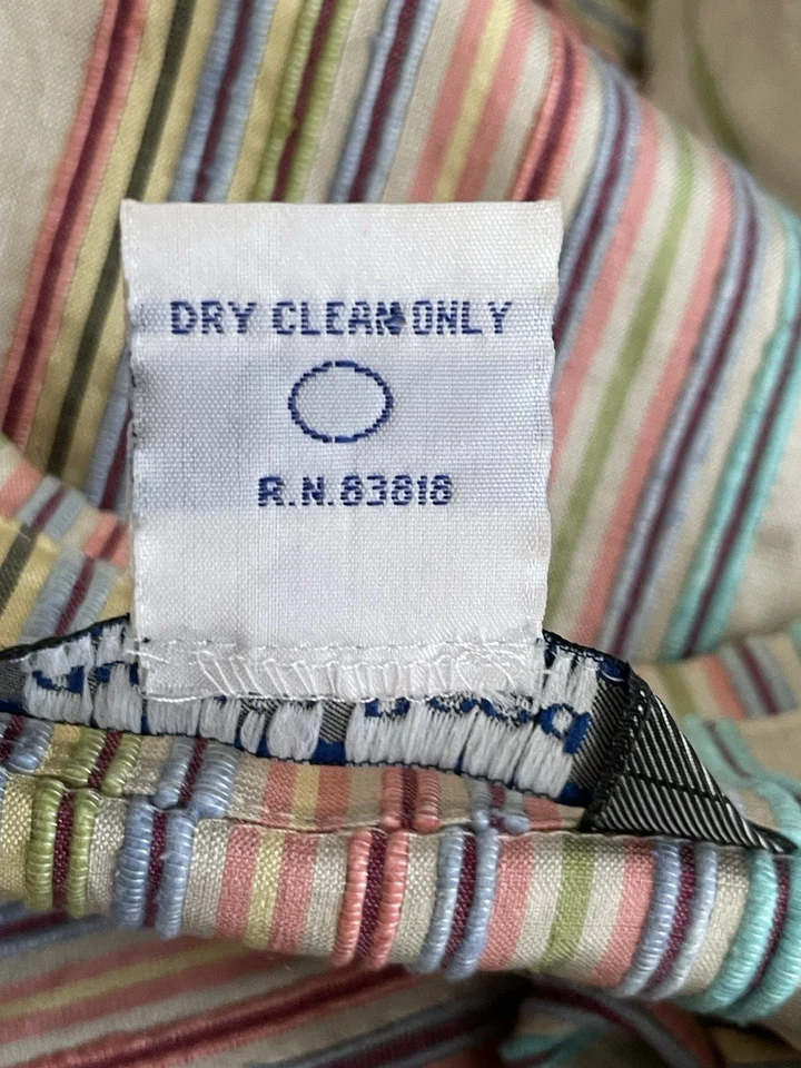 Camisa Austin Reed para mujer talla 14 seda a rayas abotonada manga larga multicolor Foto 4 de 4