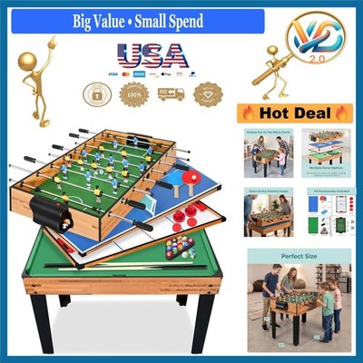 4in1 Multi Game Table 48  Arcade with Ping Pong, Air Hockey, Billiards, Socce...