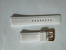 Men's Swiss Legend Maverick 40052  Silicone/Rubber  White band strap