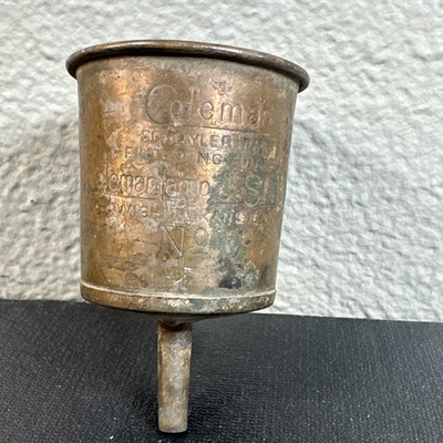 #ad #ad Vintage Coleman Lamp amp; Stove Co. NO. 0 Copper Funnel nice patina $35.00