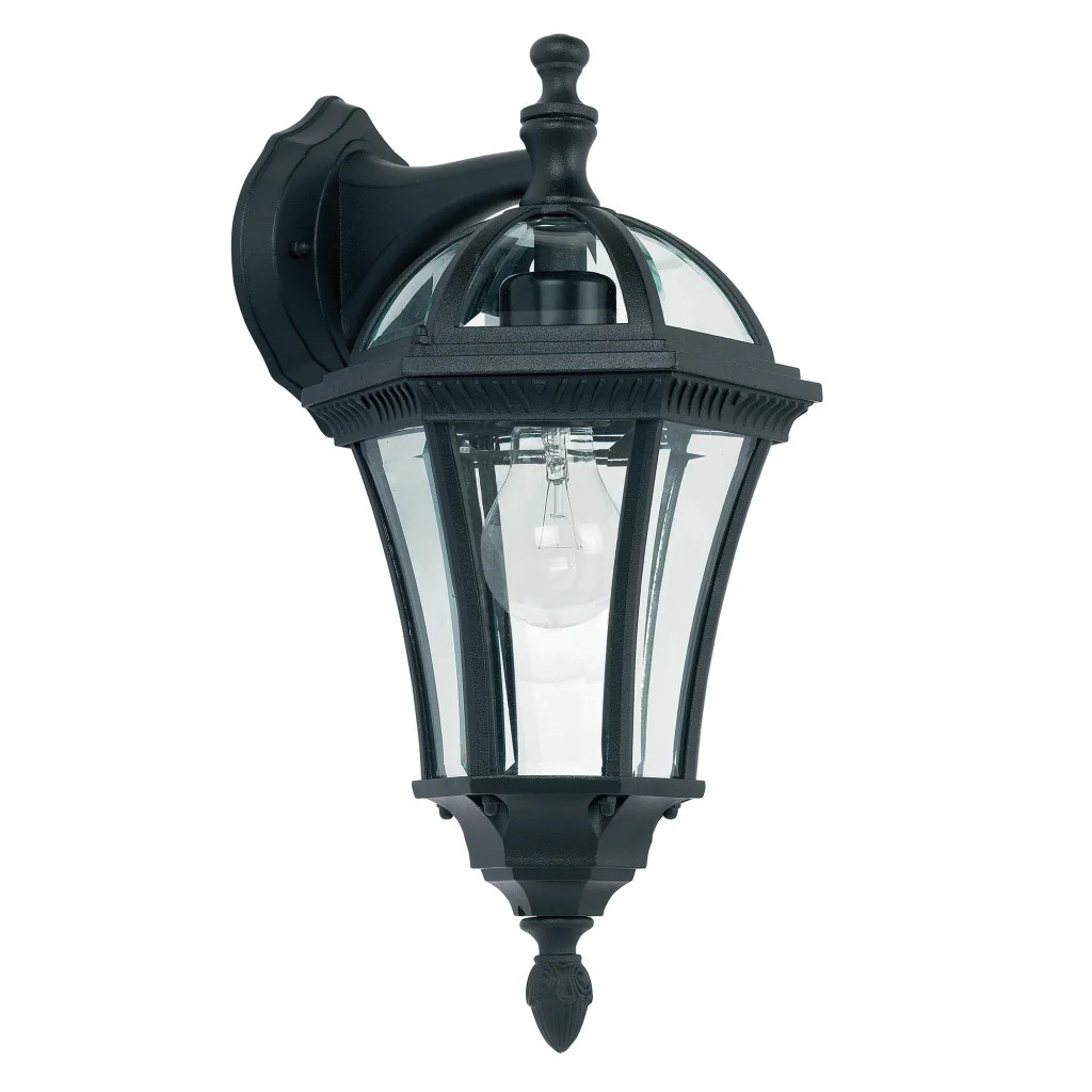 Outdoor Light Black Drayton Wall IP44 Down Endon YG-3501