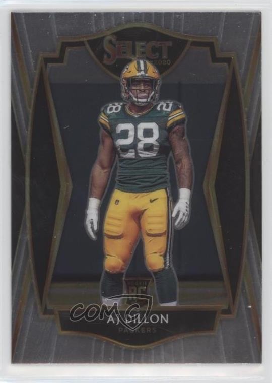 2020 Panini Select Premier Level AJ Dillon #165 5h4