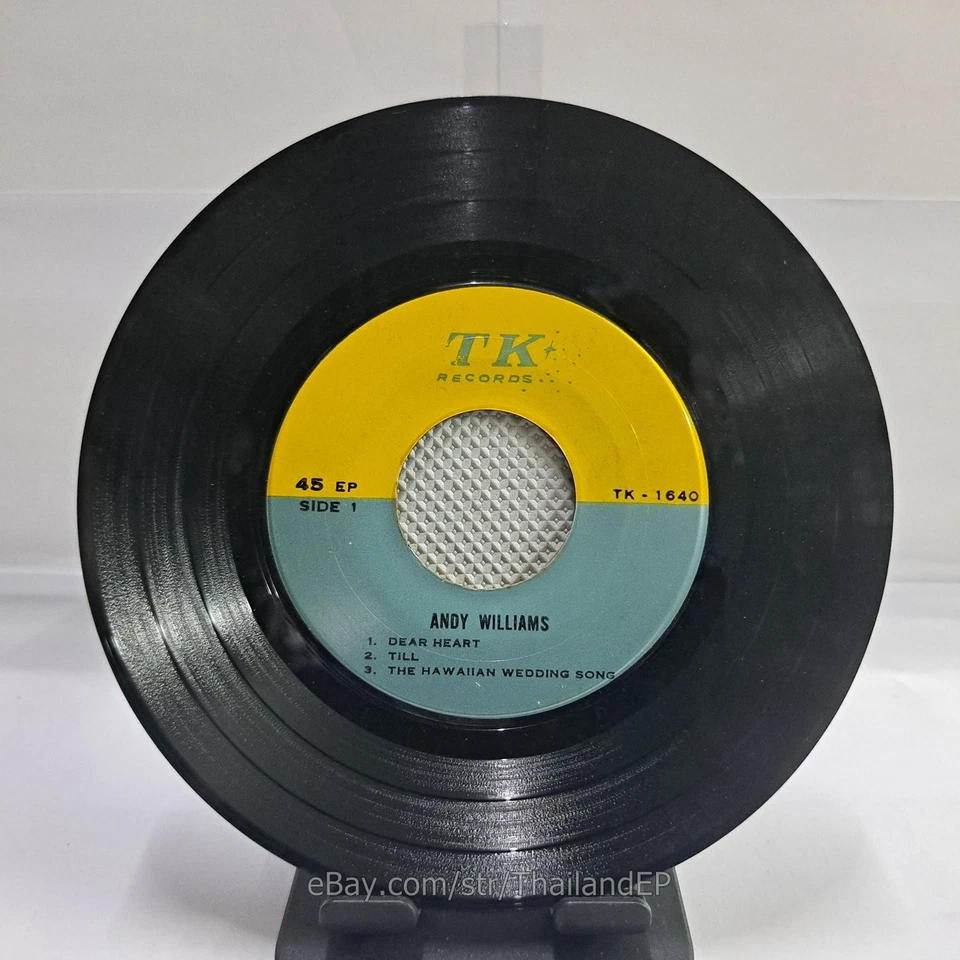 ANDY WILLIAMS /DEAR HEART /I LEFT MY HEART IN SAN FRANCISCO / THAILAND EP 45 - Image 3 of 4
