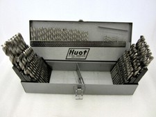Triumph Twist Drill Bit Set in Huot 11700 Index Metal Case Made in USA