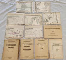 Original 1941 WWII German Military European Russia - Ural Regions Maps Set
