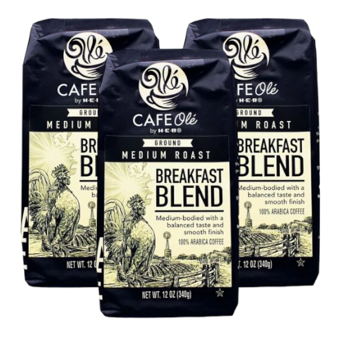 Café Ole Desayuno Mezcla Molido Medio Tostado Café por HEB 12 oz (3 bolsas) - Imagen 1 de 1