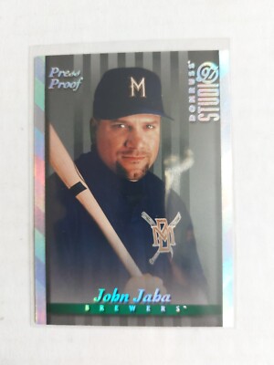 1997 Donruss Studio Silver Press Proof/1500 John Jaha #63