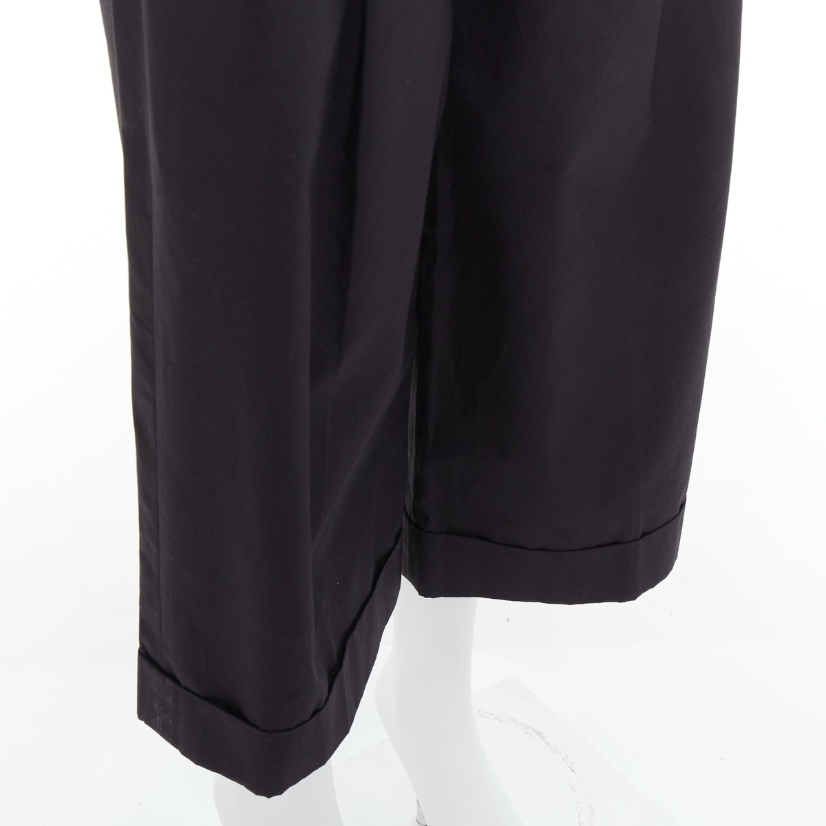 OLD CELINE Phoebe Philo black cotton high waisted wide pants OLD CELINE Phoebe Philo black cotton high waisted wide pants