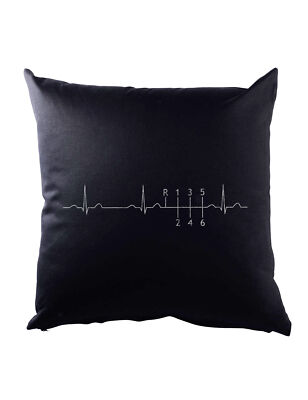 Heartbeat Gear Shift Dekokissen Race Racing Car Driver Racer Petrol Head Fun