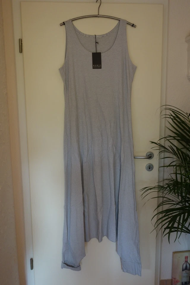 BORIS INDUSTRIES HAREMS Jumpsuit 48 50 (5) NEU weiß schwarz Streifen LAGENLOOK - Bild 2 von 4