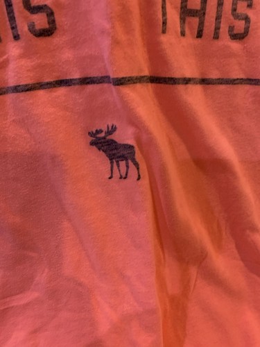 NWOT Abercrombie & Fitch “Calm Down…I Got This” Printed Pink Small Shirt - Picture 3 of 5