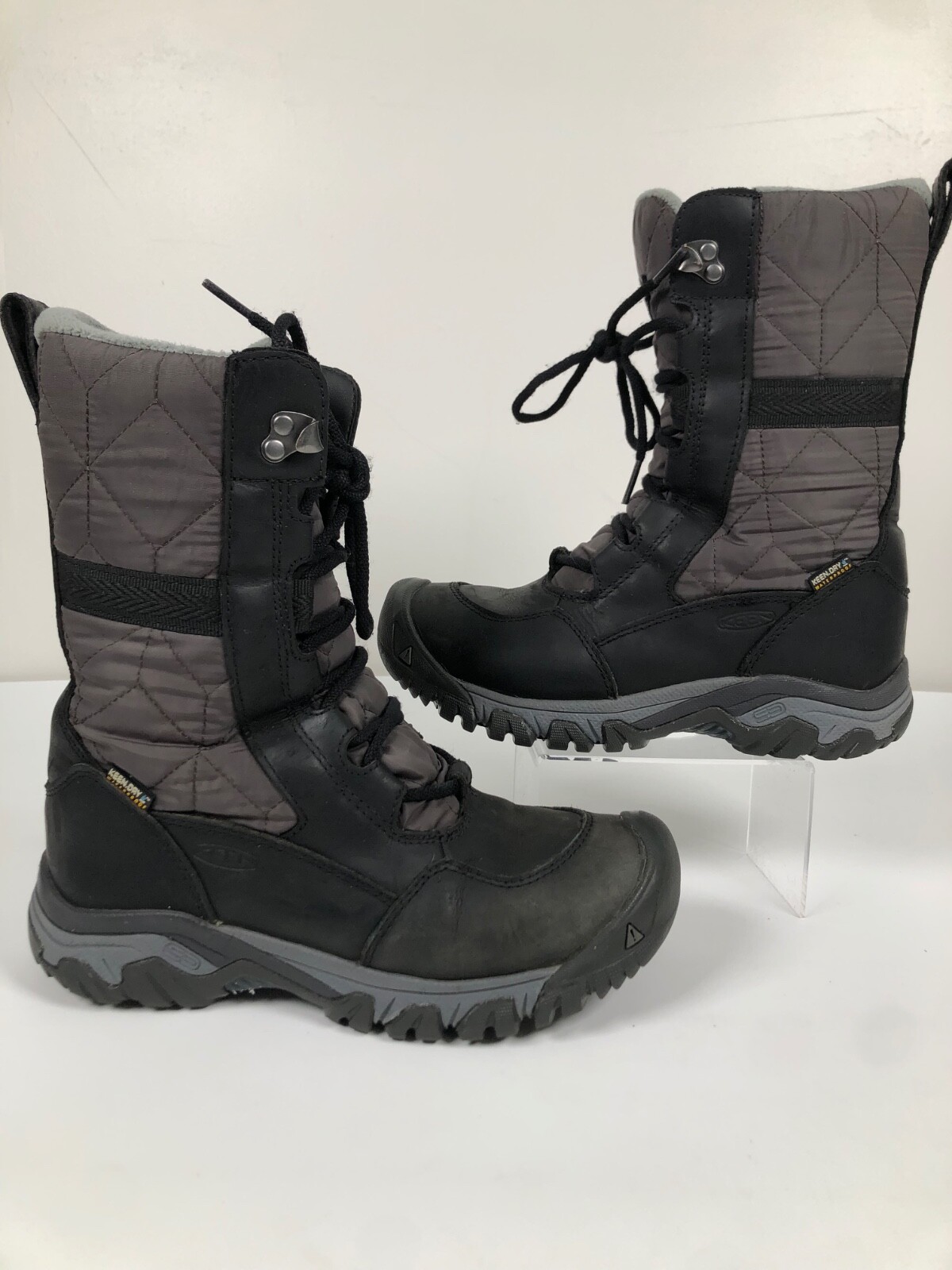 Stivali alti invernali con zip Keen Hoodoo III donna 6 36 in pelle nera