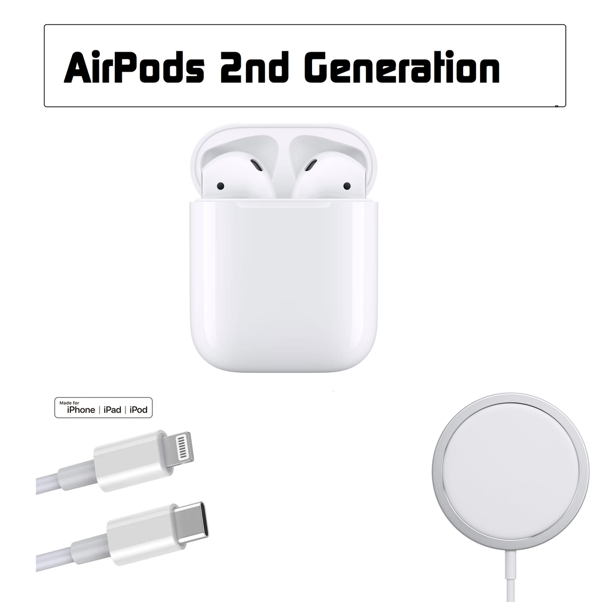 Apple AirPods 2nd Generation In-Ear Headsets with Charging Case