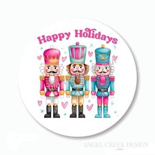 Happy Holidays Nutcracker Christmas Scrapbook Stickers Envelope Seals Favors