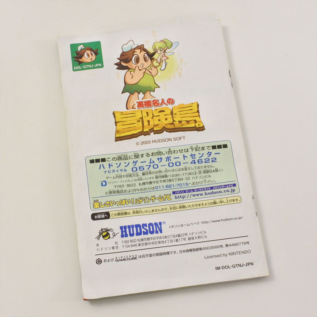 TAKAHASHI MEIJIN NO BOUKENJIMA Adventure Island Gamecube TAKAHASHI MEIJIN NO BOUKENJIMA Adventure Island Gamecube