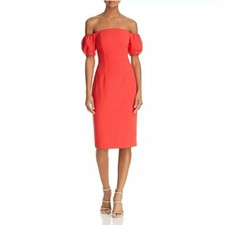 Black Halo Women Off The Shoulder Sheath Party Cocktail Dress 345 Size 0