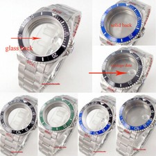 38mm 40MM SUB Watch Case Ceramic Bezel Sapphire Glass Fit NH34A NH35 NH36 2824