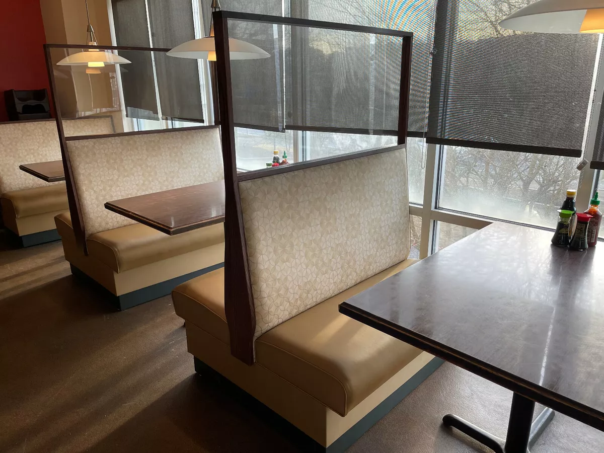 Restaurant Booth single & double & Screening /Divider Partition with wood  frame