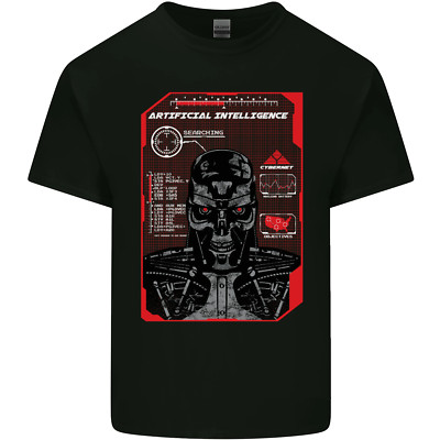 Artificial Intelligence Robot Maschine Film Herren Baumwolle Maglietta Tee Top
