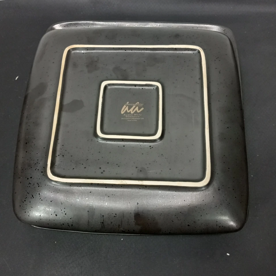 Pratos de jantar American Atelier Asiana branco quadrado grés conjunto de 4 - 10 3/4" - Imagem 4 de 4