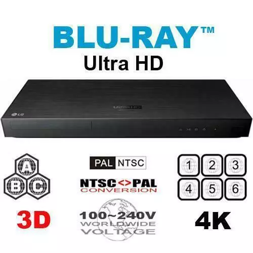 LG UBK90 Ultra HD 4K 3D Blu-ray / DVD Player - Unit Only