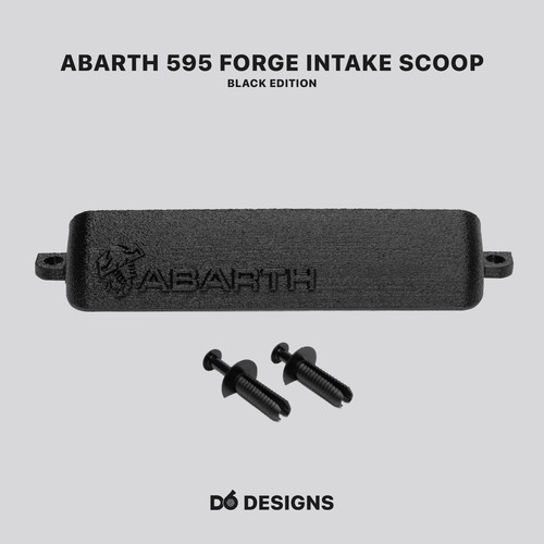 Abarth 595 3D printed Air Intake Scoop (For Forge FMINDF500 Air Intakes) – Black - Picture 2 of 6