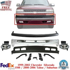Front Bumper Chrome Kit For 1999-2002 Silverado 1500 2000-2006 Tahoe Suburban
